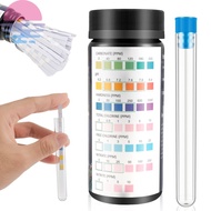 100Pcs Aquarium Test Strips 7 in 1 Fish Tank Test Kit with Test Tube Fast Accurate Aquarium Water Te