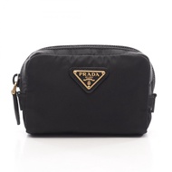 【二手】Prada PRADA 三角Plate黑色尼龍 Saffiano 皮革三角 Logo 迷你手拿包 女士二手 A