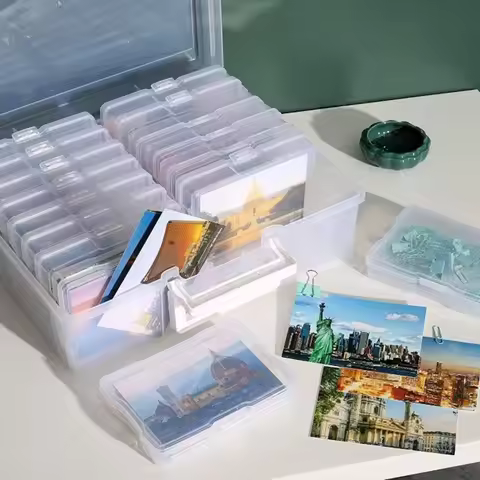 Photo Storage Box 4x6 Inch Photograph Picture Album Organiser Craft Container For Tools Screws Parts