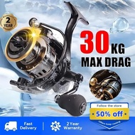 【Terjual 10 juta unit dengan laris】reel pancing asli besi fishing reel 10kg HE1000 - 7000：Reel meman
