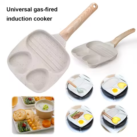 Egg Frying Pan for Breakfast Pancake Burger Sandwiches Nonstick Easy Clean Pancake Pan Gas Stove & I