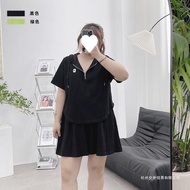 大碼 套裝 女 2024 新款 大碼女裝 Women’s Loose Fit Sport Suit - Lightweight & Comfortable 2025 Summer Short Slee