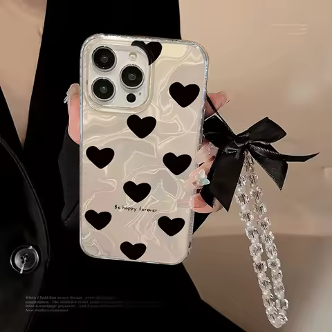Retro Love Heart Bracelet Water Ripple Soft Case For Realme C67 C53 C63 C65 C61 C55 C51 C12 C11 C25 