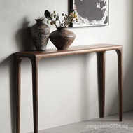 ❤Fast Delivery❤Nordic Solid Wood Console Tables Modern Minimalist Wall Edge Altar Long a Long Narrow Table Side Table New Chinese Style Console Wall Narrow Table