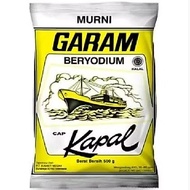 Kapal Brand Iodized Salt 500g - Prevents Goiter, Cooking Flavoring, Hygienic
