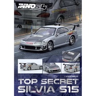INNO MODELS INNO64 1/64 Nissan Silvia S15 Top Secret Silver JDM Diecast Model Car