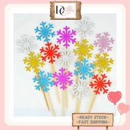 Frozen Snowflakes Cake Topper Elsa Cake Decoration Frozen Theme Cake Topper Frozen Kek Hiasan