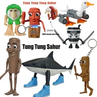 【With Sound】tung Tung Tung Sahur Keychain Tralalero Tralala Italian Brainrot Toys Keychain Doll Pend