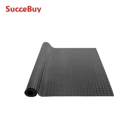 SucceBuy Diamond-Plate Rubber Flooring Roll 4 x 6/8/10/15 ft SBR Rubber Garage Floor Mat Easy to Cle