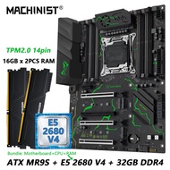 MACHINIST X99 MR9S Motherboard kit LGA2011-3 Xeon E5 2680 V4 cpu 32GB DDR4 Four channel TPM 2.0 Inte