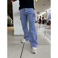 Seluar Jeans  Lelaki Cargo Buggy Acid Wash. Non Stretchable Kain..(Unisex Style)..Ready Stock