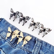 Maolili - H951 UNISEX ADJUSTABLE WAIST LINGKAR JEANS 1 SET CONTAINS 2 CUTE BUTTERFLY MOTIF BUTTONS