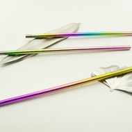 【獨家販售 質感日本製 5 件組】 純鈦吸管3款+大師設計筷架 2 款