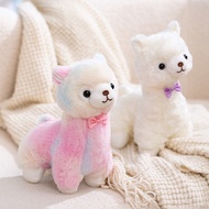 25cm Cartoon Alpaca Plush Toy Colorful Alpaca Stuffed Animal Doll Soft Plushie Gifts For Girl Kids