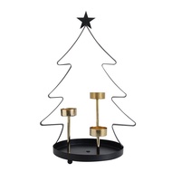 Golden Matte Black Star New Style France with Three KLS1189 Ornaments Christmas Tree+Tea Candle Hold