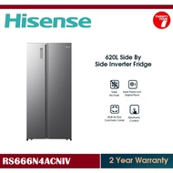 [ Delivered by Seller ] HISENSE Gross 620L Side by Side Refrigerator / Fridge / Peti Sejuk 双门冰箱 (620
