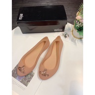 melissaˉWomen's Shoes Brazil New Joint Name Black Nude Ballet Shoes Saturn Flat round Toe Shoes Little Saturn Gel Shoes