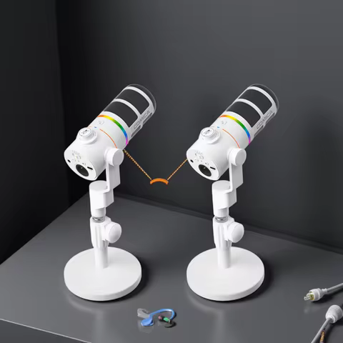 Comica EJoy D10 PRO(D) Combo Dual-Channel Wireless USB Gaming Microphone, RGB Dynamic Mic with Wirel