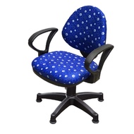 [特價]【A1】點點繽紛固定式人體工學D扶手電腦椅/辦公椅-2入(箱裝出貨)藍色