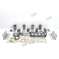 4FG1 Engine Cylinder Liner Kit With Full Gasket Kit Engine Bearings Set Valves For Isuzu Diesel Engi