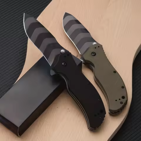 0350 Tactical Folding Knife with D2 Blade and G10 Handle Outdoor Survival Exploration Camping Fishin