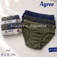 Agree art 123 Men's Underwear, 3-piece CD-AG123 Comfortable natural