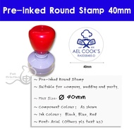 PRE-INKED ROUND STAMP RUBBER STAMP COMPANY STAMP