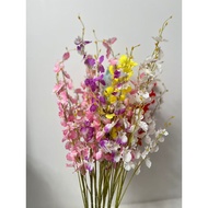 5-Prong Dancing Orchid Yellow Head Simulation Flower Fake Flower Home Wedding Hotel Decoration Phala