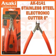 ASAKI JAPAN AK-8141 STAINLESS STEEL ELECTRONIC CUTTER 5"  CUTTING PLIERS POTONG WIRE POTONG CABLE IN