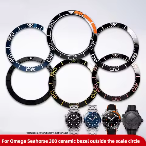 High Quality Ceramic Watch Bezel Insert For Omega Seamaster 300 600 Sea Scale Circle Replace Colorfu