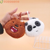 AELEGANT Bear Plush Doll Card Bag, Plush Storage Plush Bear Coin Purse, Creativity Plushie Bags We Bare Bears Cartoon We Bare Bears Plush Wallet Hanging Ornaments