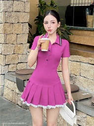 MyDu Shop | MS 2749 – Đầm Xòe Basic Ngắn – Phối Ren Nhẹ Nữ Tính Dễ Mặc