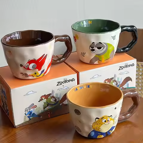 1piece 530ML Disney Zootopia Mug Judy Nick Couple Tumbler Romantic Valentine'S Day Gifts For Disney 