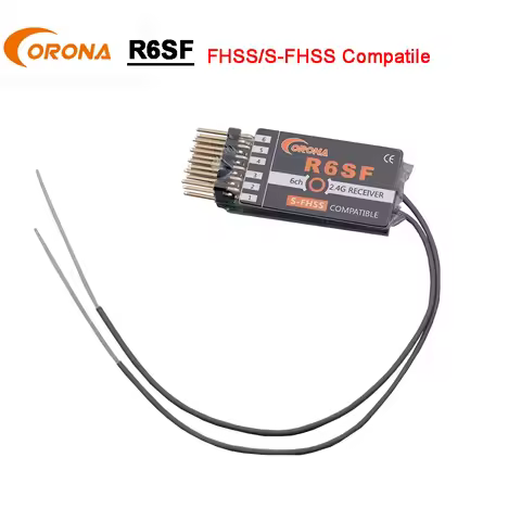 Corona R6SF 2.4GHz S-FHSS/FHSS Compatible 6Ch Micro Receiver for FUTABA T6J/T8J/T10/T14SG