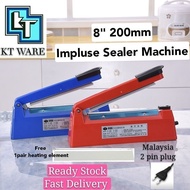 200mm 8" impulse sealer sealing machine plastic Sealer sealer packing mechine Pp bag hdpe plastic se