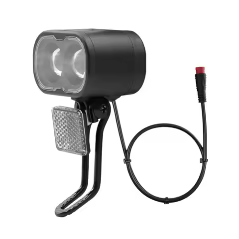 AA67-Bicycle Lithium Battery Headlight 12-48V 2Pins Waterproof Plug Front Lamp Mountain Road Bike Cy