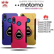 [Ring Holder Case] Huawei Nova 4E 2Lite 2i Y9 2019 Y6 2018 Y5 Prime MOTOMO Standable Armor Case with