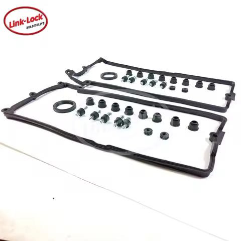 LINK-LOCK Valve Cover Gasket 11127513195 + 11127513194 for BMW N62 E60 E65 E70 E53 X5 ZYL. 1-4 ZYL. 