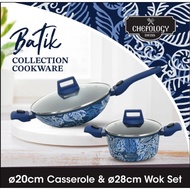 Chefology X Batik Boutique 2pcs Cookware Set 20cm Casserole & 28cm Wok