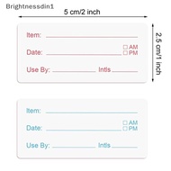 [Brightnessdin] 500pcs/roll Kitchen Sticker Refrigerator Freezer Food Storage Date Content Label Bq