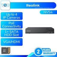 Reolink NVS4 4CH NVR 4CH 16MP/12MP/8MP/5MP PoE/WiFi Camera 24/7Recording(New Version)