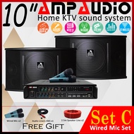 AmpAudio Karaoke Speaker Set 10inch speaker Full set C