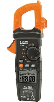Klein Tools CL800 Digital Clamp Meter Auto-Ranging True RMS Low Impedance (LoZ) Mode 600 Amp Measures Volts Temp More with Auto-Off