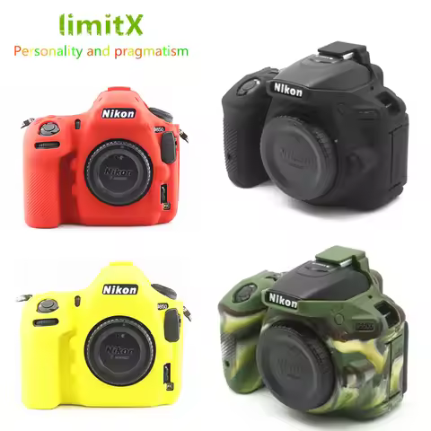 Silicone Case Cover DSLR Camera Bag for Nikon Z50 Z5 D750 D3200 D3300 D3400 D3500 D5300 D5500 D5600 