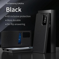 Free Shipping Leather Card Solt Pocket Case for Samsung Galaxy S25 Ultra S24 S23 S22 S-View Flip Sma