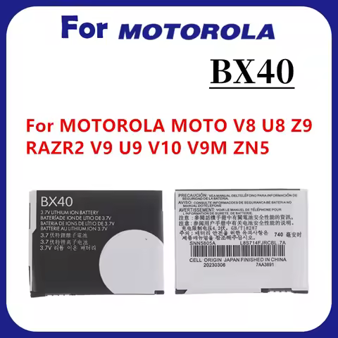 Brand New BX40 For Motorola MOTO V8 U8 Z9 RAZR2 V9 U9 V10 V9M ZN5 Capacity Mobile bx40 Mobile Phone 