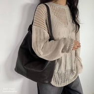 Tintin Korea Genuine Korean bucks & leather Square Bucket Dangling Bag