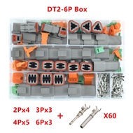 LIVSTO 250pcs Deutsch DT series Waterproof Wire  Kit DT06-2/3/4/6S DT04-2/3/4/6P Automotive Sealed P