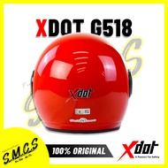 XDOT Helmet G518 Siap Visor [𝟭𝟬𝟬%𝗢𝗥𝗜𝗚𝗜𝗡𝗔𝗟] Sirim Certified LTD SGV MDH Helmet Open Face Design