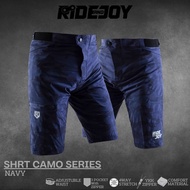 Shrtcamo (navy) - Men's premium Bike Sports Shorts RIDE AND JOY short pants stretch MTB DOWNHILL ALL